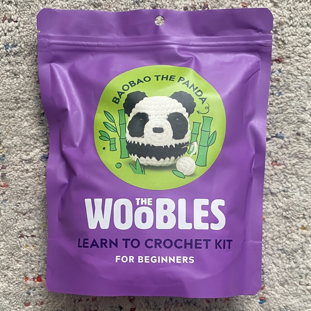 The Woobles Crochet Kit  Panda for Beginners unopened brand new